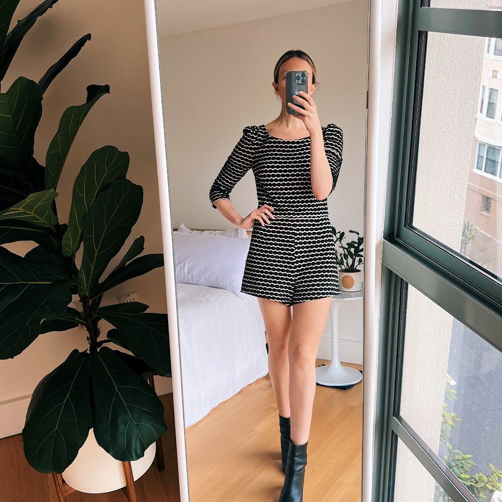 B&W Ark & Co Knit Long-Sleeve Romper